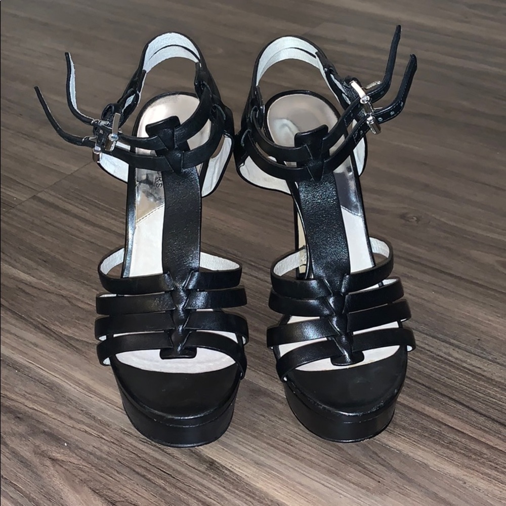 Black MK Strappy Heels